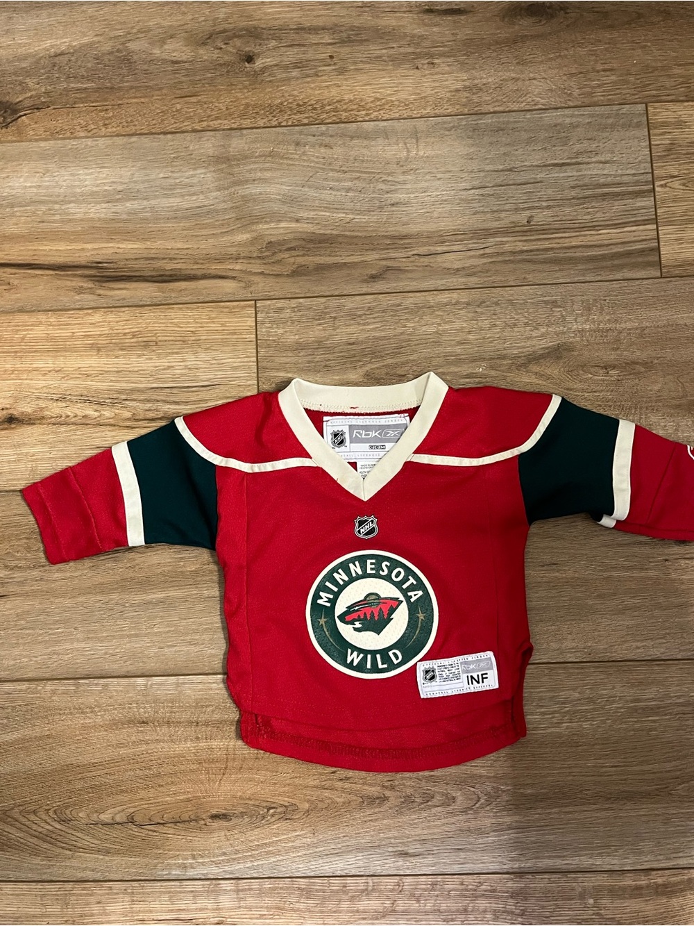 Reebok Minnesota Wild Kids Red and Green Hockey Jersey